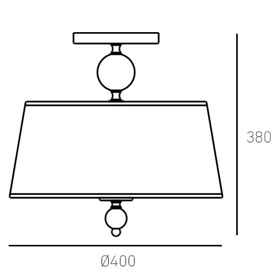 Abażurowa LAMPA sufitowa CANCUN C03957WH Cosmolight klasyczna do salonu biała