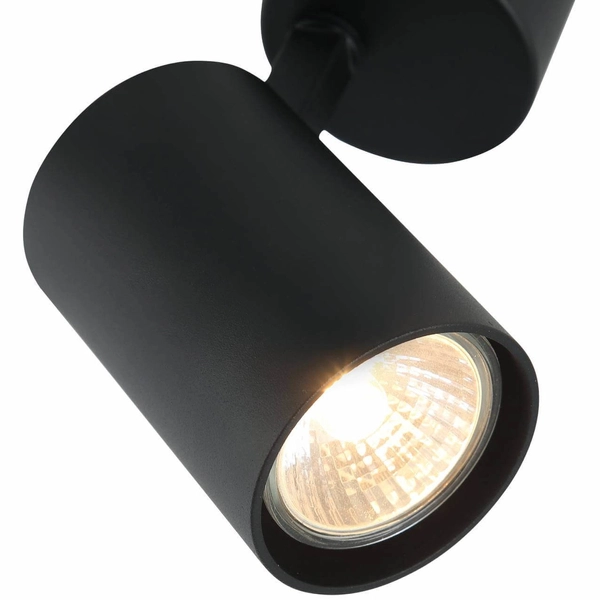 Regulowana LAMPA sufitowa Tuka Nero Orlicki Design metalowa OPRAWA spot tuba czarna