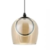 Szklana wisząca lampa 23079 LED 6W 3000K bursztynowa czarny
