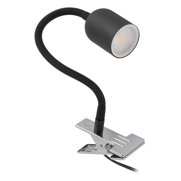 Lampka nocna z klipsem tuba Top 4561 TK Lighting metalowa czarna