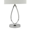 Tkaninowa nocna lampa Wyatt WYA4250 z abażurem kość słoniowa chrom