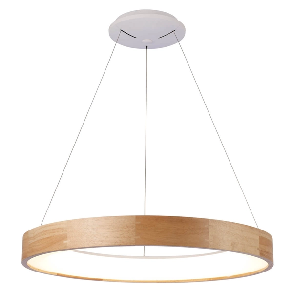 Lampa wisząca ring SILVAM AZ2699 Azzardo LED 42W 2900K drewniany