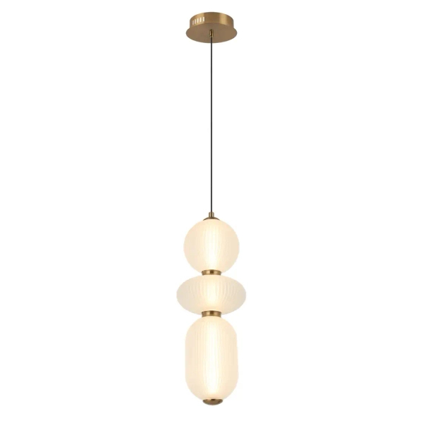 Jadalniana lampa wisząca kule Nico PND-8545-3-AB-WH LED 15W 3000K biała