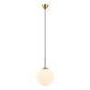 Wisząca lampa kulista Deore PND-5578-1M-BRO szklana kula ball brąz antyczny