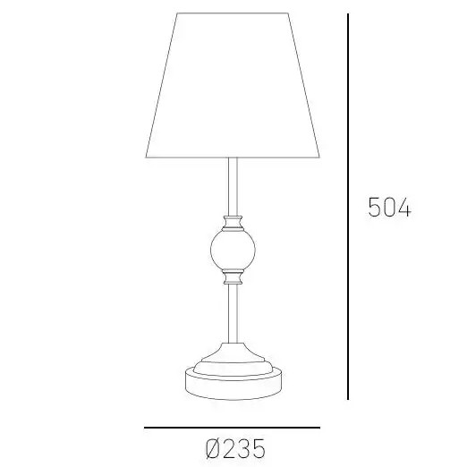 Stołowa LAMPA klasyczna MONACO T01230WH Cosmolight biurkowa LAMPKA salonowa abażurowa biała