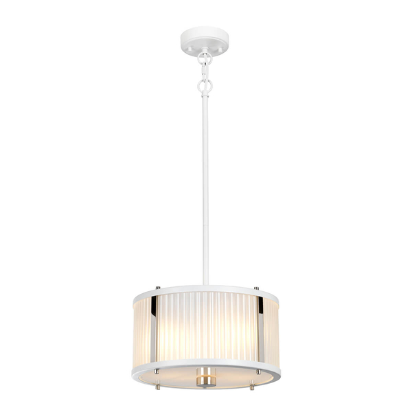Żyrandol LAMPA wisząca Corona DL-CORONA-2P-WPN Elstead klasyczna OPRAWA okrągły zwis biały nikiel