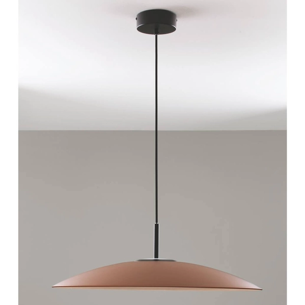 Lampa zwisająca PECA LE44272 LED 17W 3000K dysk czarna brązowa