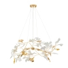 Żyrandol ceramiczny BOTANIKA biały złoty dekoracyjny 6xG9 do salonu XY080P-L1000 gold