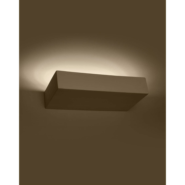 Prostokątny kinkiet ceramiczny SL.0836 do sypialni biały