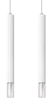 2-płomienna lampa wisząca SL.0958 minimalistyczna biała