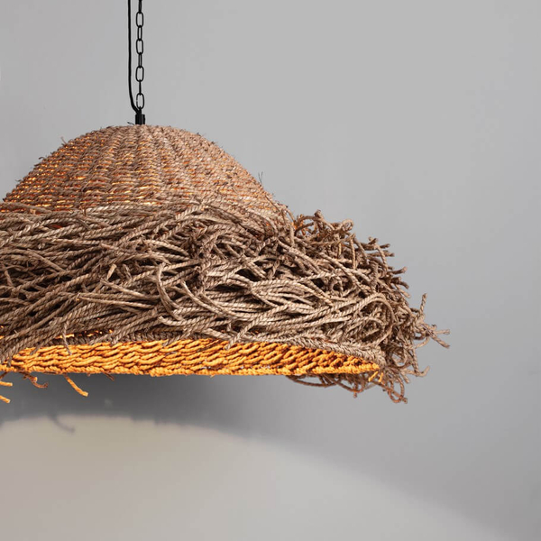 Ekologiczna lampa wisząca ALLENDE LE44490 trawa morska beżowy