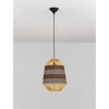 Wisząca lampa boho BELRITO LE45362 pleciona czarna brązowa