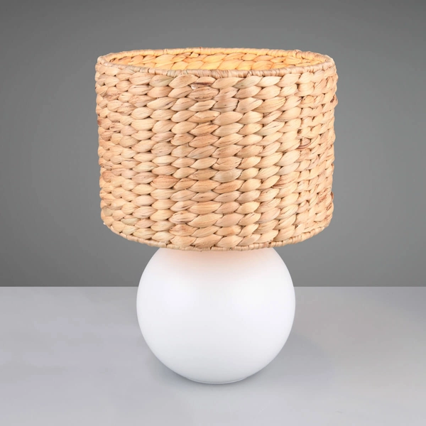 Lampka biurowa do gabinetu VINA 518990101 Trio pleciona biały drewniany