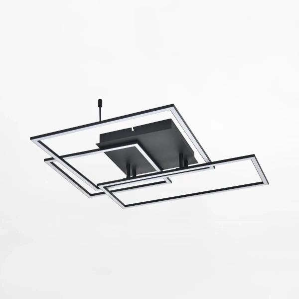 Nowoczesny plafon AVENIR DH190827BBK LED 50W 4000K kwadraty czarny