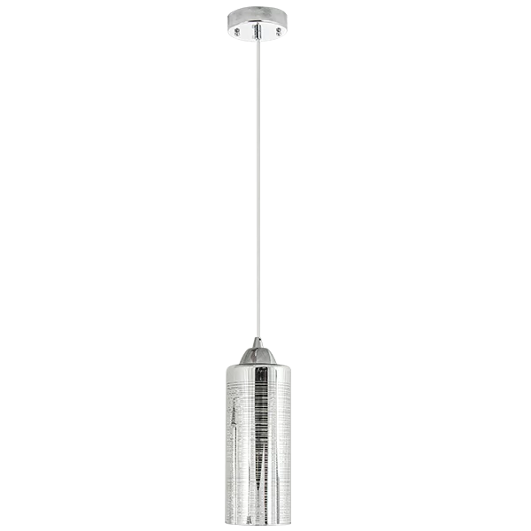 Wisząca lampa pokojowa 6754/1 8C szklana tuba chrom