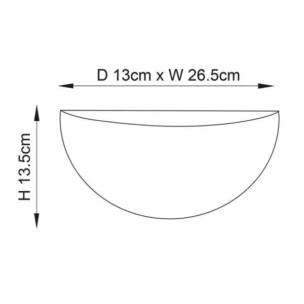 Ścienna lampa półokrągła Pride UG-WB-A ceramiczna biała