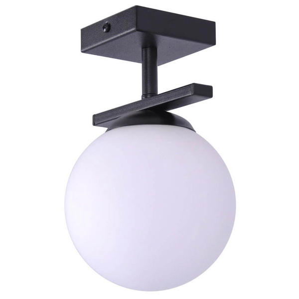 Salonowa lampa sufitowa GLOBE 1210 szklane molekuły czarny biały