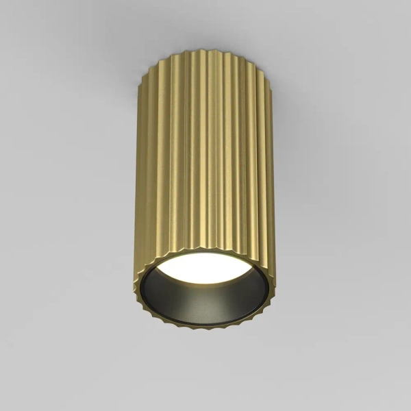 Plafon tubka podłużna ryflowana Calipso C106CL-01-GU10-BS mosiądz
