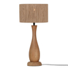 Drewniana lampka nocna TOBA 567200130 do sypialni japandi brązowa