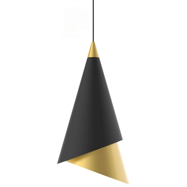 LAMPA wisząca RAALTO PND-433128-1A Italux metalowa OPRAWA modernistyczna LED 13,55W 3000K stożek ZWIS czarny złoty