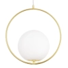 Kulista lampa wisząca COSTA DP0001A-350R ball szklana biała złota