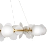 Żyrandol glamour CHIC ST-DL-2969 pierścień do salonu biały złoty