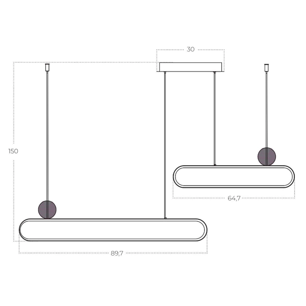 Geometryczna lampa wisząca NIKODEMO AZ5780 Azzardo LED 60W 3000K złoty