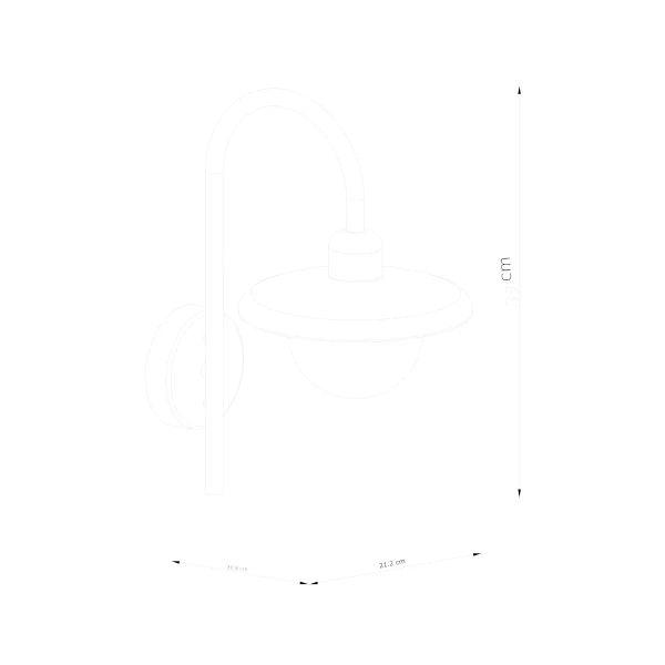 Zewnętrzna lampa ścienna Berlo 2418191003 IP44 kula czarny