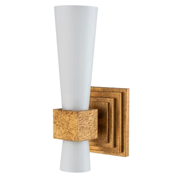 Kinkiet ścienny góra-dół Kristy KRISTY-1WB-DG-OPAL tuba biały złoty