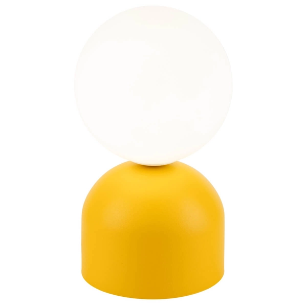 Biurkowa lampka Miki 16040 do sypialni bubble bańka biała żółta