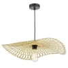 Rattanowa lampa wisząca Deja DEJ6529 kapelusz brązowy czarny
