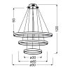 Pierścieniowa wisząca lampa LUNE chrom 33-64738 3xLED 60W 4000K ściemnialna ring