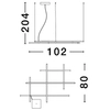 Wisząca lampa ledowa TUMBES LE44473 LED 83W 3000K metalowa czarna