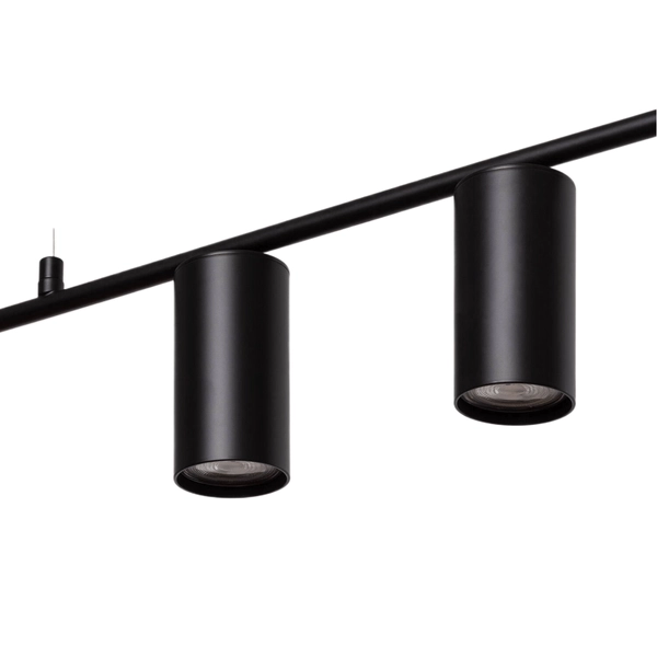 Lampa wisząca metalowa Cazzata ABR-LWL-CAZZ-B nad stół tubki do jadalni czarne