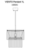 Lampa wisząca Viento 108581 Markslojd metalowe rurki modernistyczna czarna