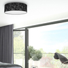Stylowa lampa sufitowa Satino do jadalni czarna srebrna