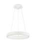 Okrągły żyrandol salonowy Tolu ring LED 32W 3000K metalowy biały