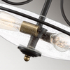 Przysufitowa lampa Griffin QZ-GRIFFIN-SFS-C-PNAB Quoizel przezroczysty brązowy