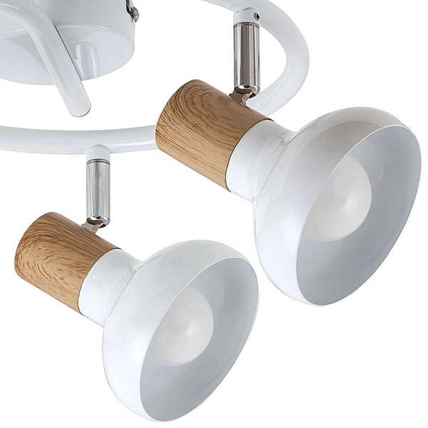 LAMPA sufitowa HOLLY 5946 Rabalux regulowana OPRAWA reflektorki skandynawskie drewno buk białe