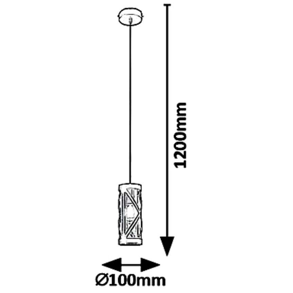 Rustykalna LAMPA wisząca OBERON 5338 Rabalux szklana OPRAWA szklana ZWIS obudowany klosz brązowa kawowa bursztynowa