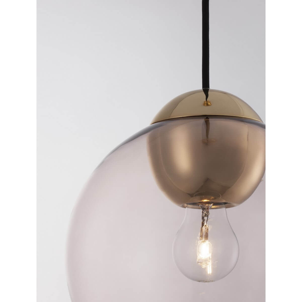 Okrągła lampa wisząca Balmi LE43410 jadalniana złota