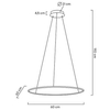 Okrągła wisząca lampa Ring Slim MSE1501100156 Moosee LED 20W 3000K pierścień złoty