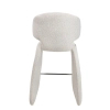 Nowoczesne krzesło EDRA MM001501100362 beżowe tapicerowane tkanina 52cm