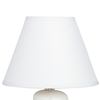 Ceramiczna lampka nocna Salem abażurowa na szafkę nocną biała