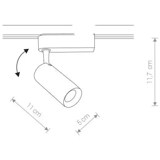 LAMPA sufitowa PROFILE IRIS 9001 Nowodvorski tuba OPRAWA reflektorowa LED 12W 3000K do systemu szynowego 1-fazowego czarna