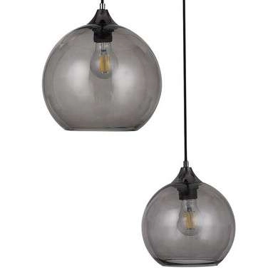Wisząca LAMPA skandynawska TANESHA 6440 Rabalux loftowa OPRAWA szklany ZWIS kaskada kule balls metaliczna czarna