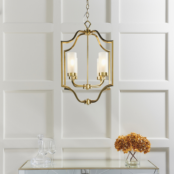Lampa wisząca Edrea 81914 Endon metalowa glamour mosiądz