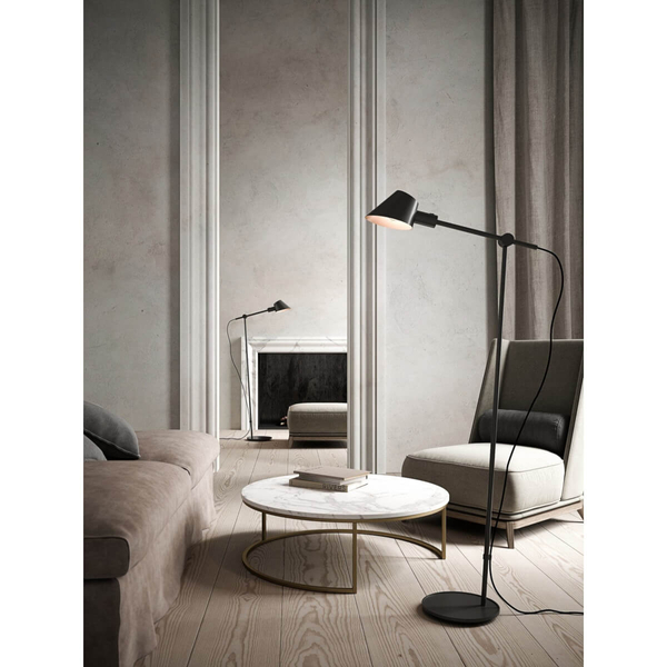 Metalowa lampa stojąca Stay 2020464003 regulowana czarny
