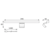 Lampka biurowa Monitor 4378 Ideus LED 5W 4300K listwa czarny