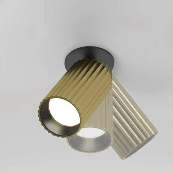 Podtynkowa lampa sufitowa Calipso C110CL-01-GU10-BS czarny mosiądz